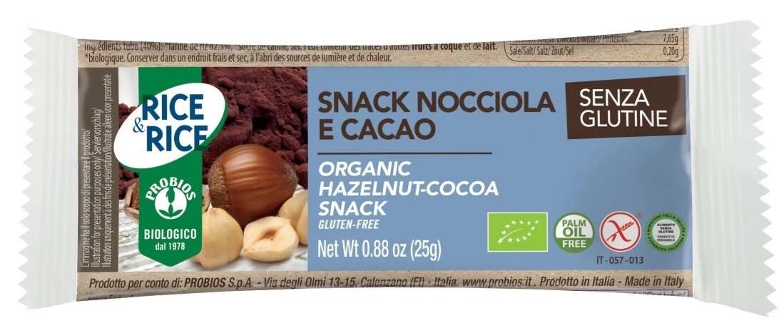PROBIOS SNACK DI RISO ALLA NOCCIOLA R&R 25G
