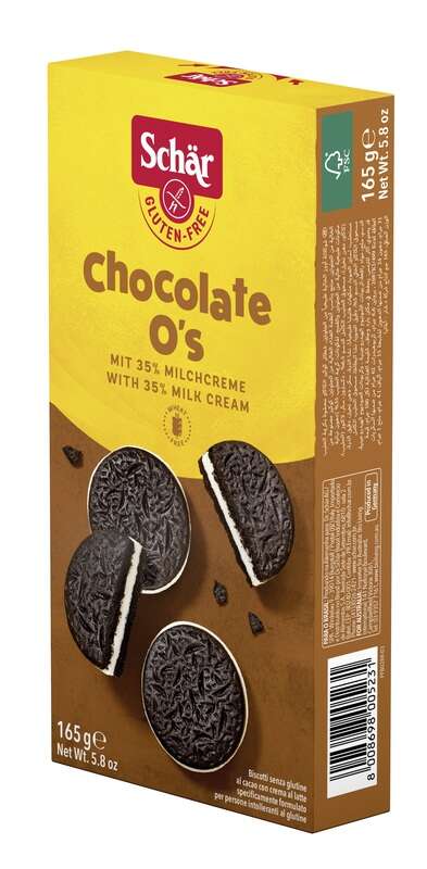 SCHAR CHOCOLATE O'S BISCOTTI AL CACAO E CREMA AL LATTE